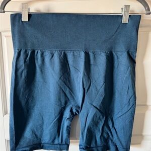 Zella Seamless High Rise Biker Shorts Blue Size Large